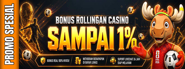 BONUS ROLLINGAN CASINO 1%